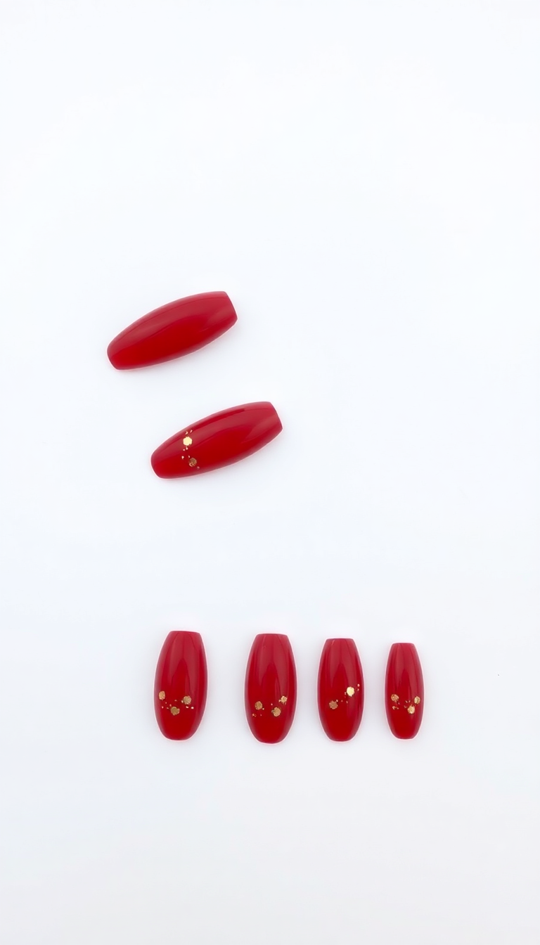 11. Luxe Velvet Red with Golden Flakes