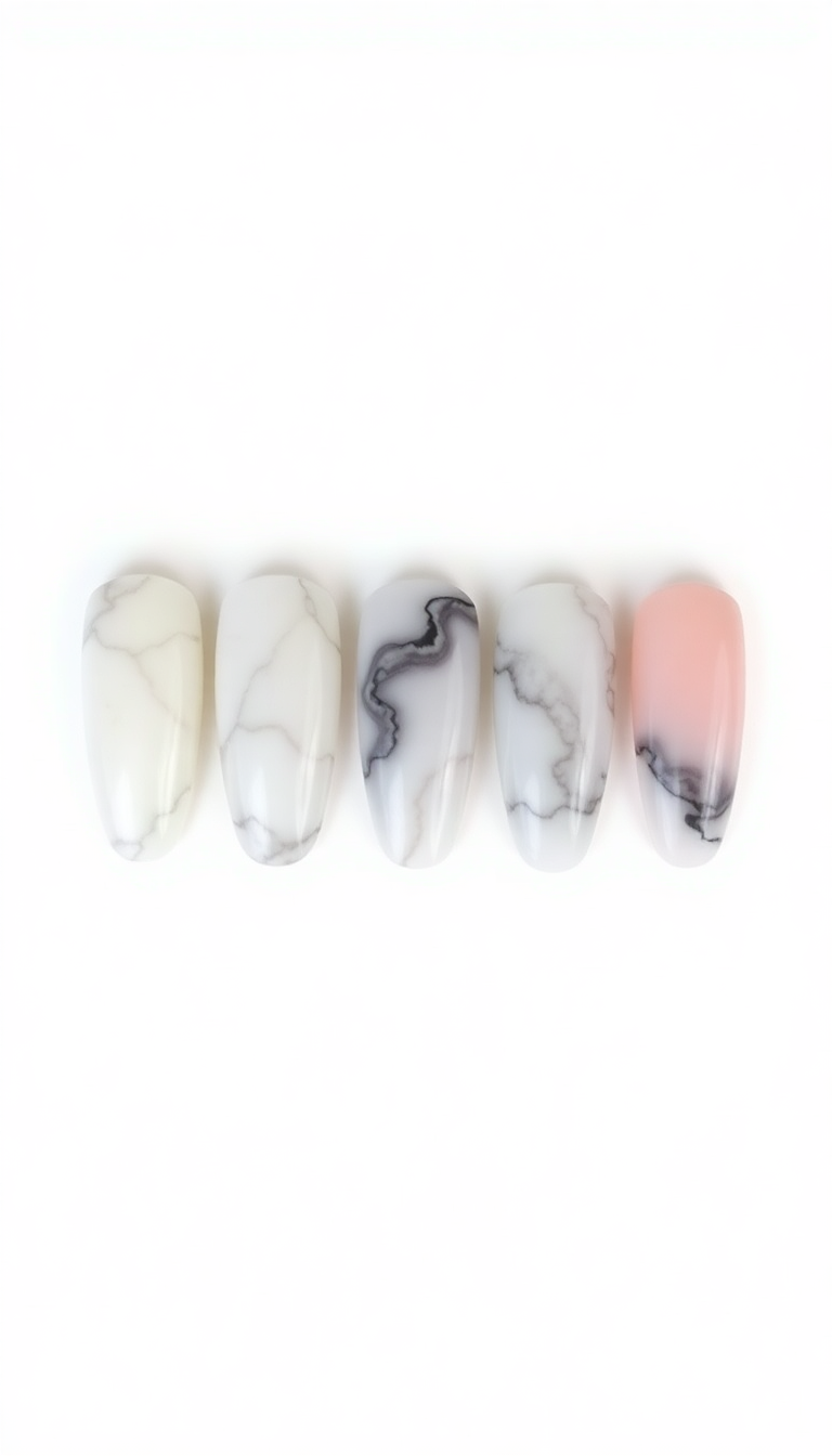 12. Chic Marble French Tips