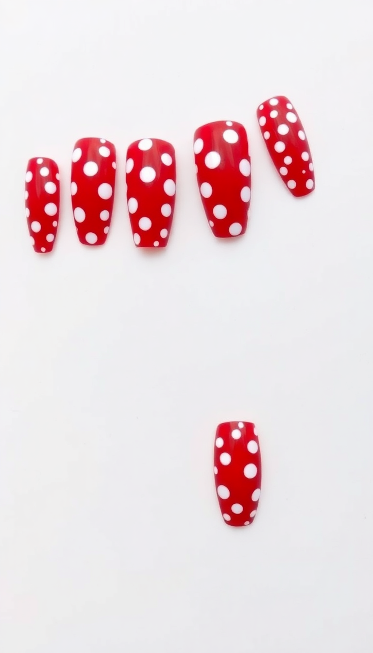 12. Playful Polka Dots on Red