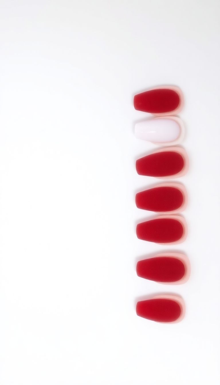 12. Red Velvet Textured Manicure