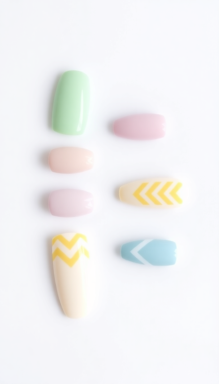 13. Chevron Designs in Pastel Shades