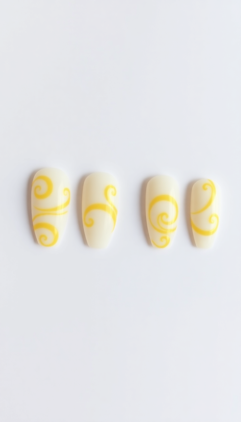 13. Creamy Yellow Swirls