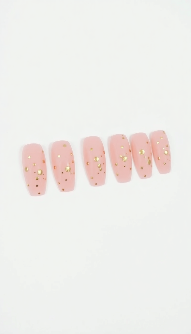 13. Pastel Pink with Gold Flakes