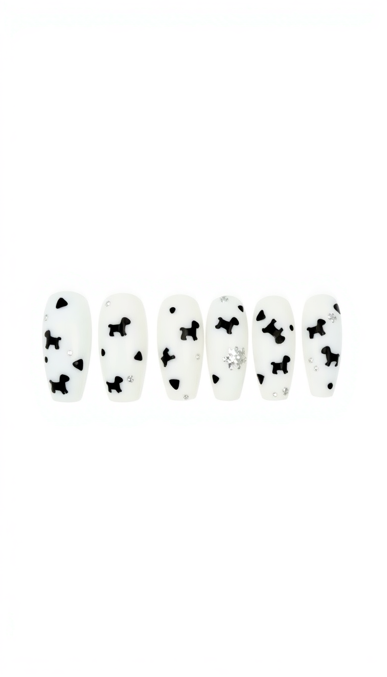 14. Dalmatian Silhouettes and Glitter