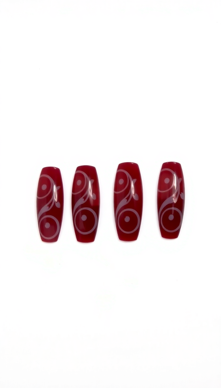 14. Glossy Mahogany Swirls