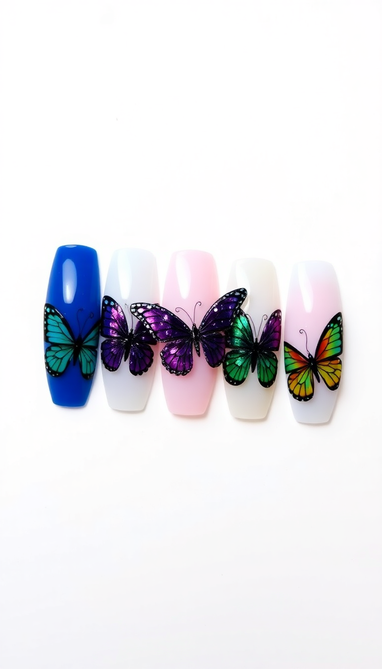 14. Luxe Jewel-Toned Butterflies