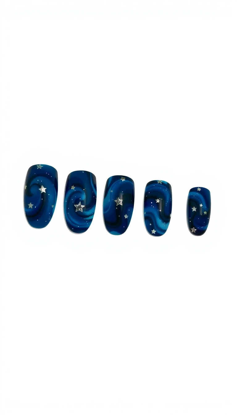 14. Midnight Blue and Stars Marble