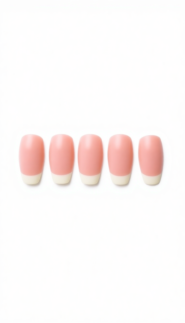 15. Matte Finish French Manicure  