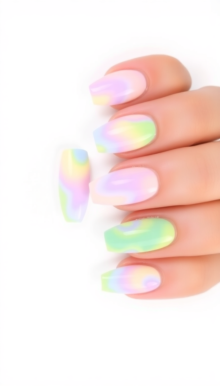 15. Pastel Rainbow Marble Blend