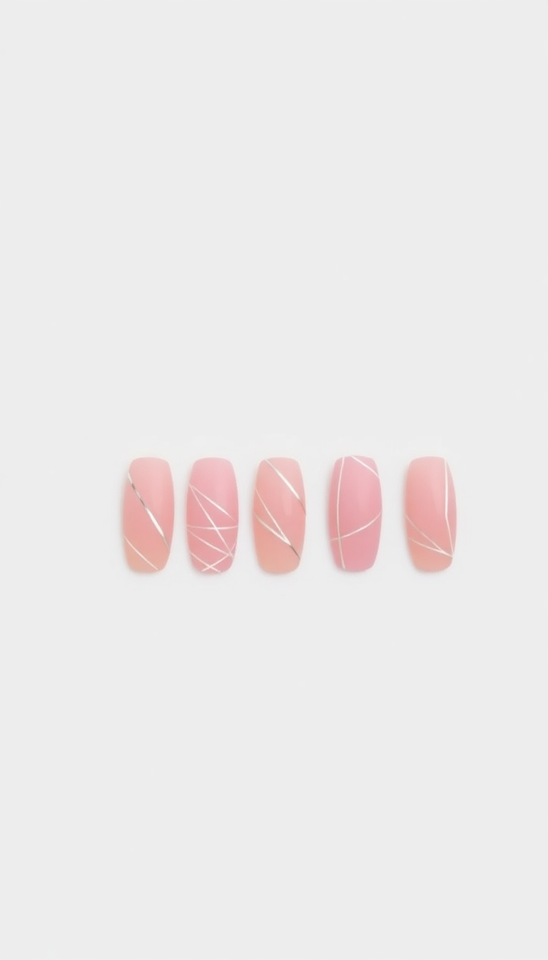 15. Subtle Pink with Minimalist Lines