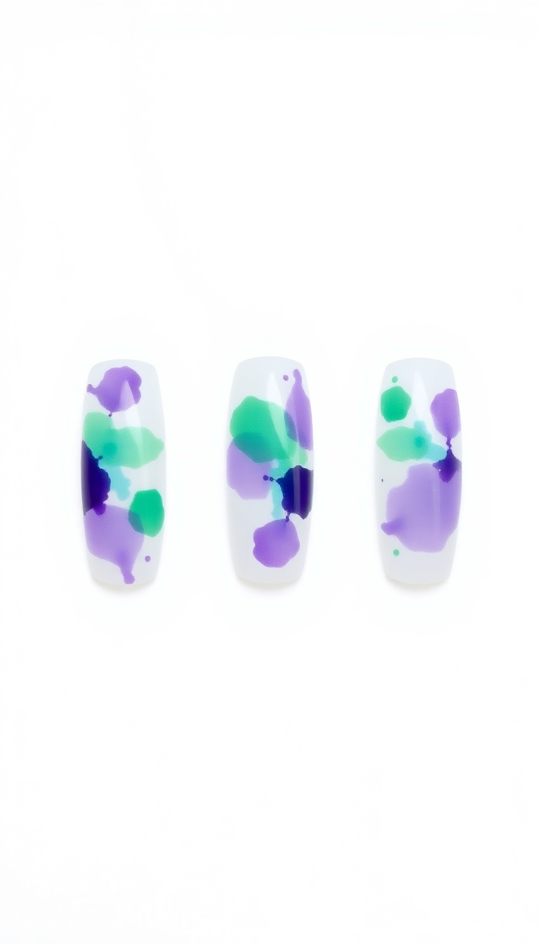 16. Electric Purple and Mint Green Splash