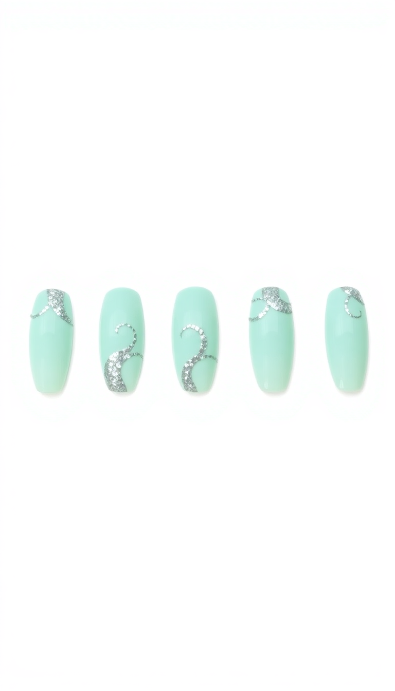 16. Icy Mint with Silver Accents