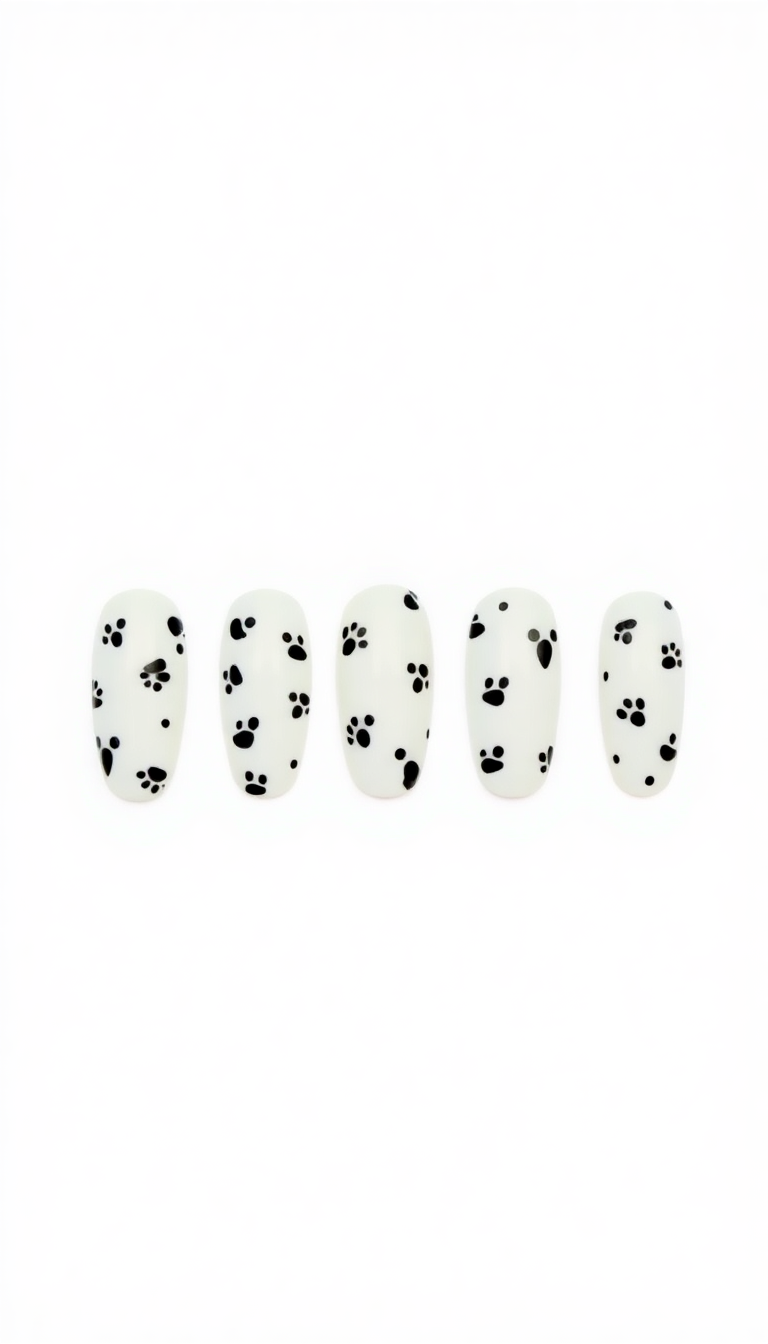 16. Playful Dalmatian Footprints Path