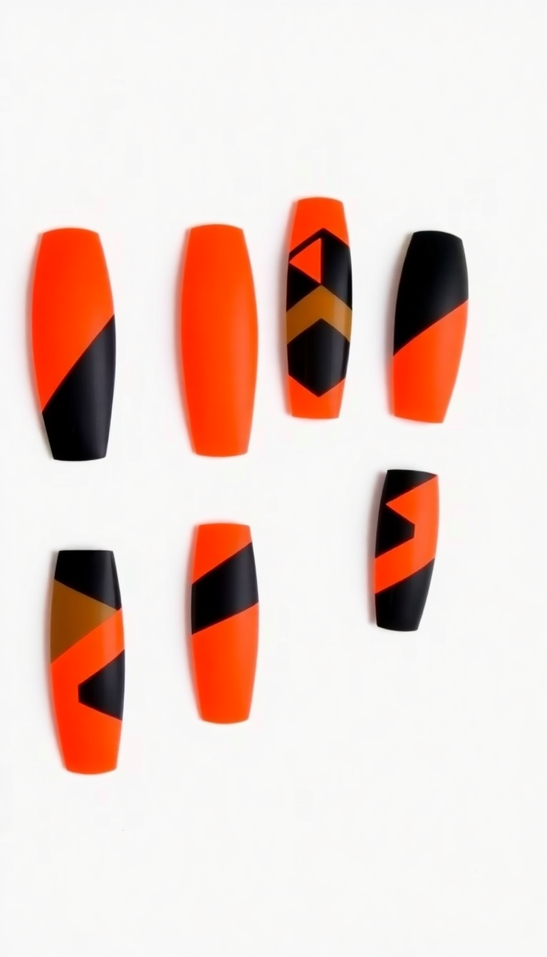 19. Neon Orange and Black Contrast