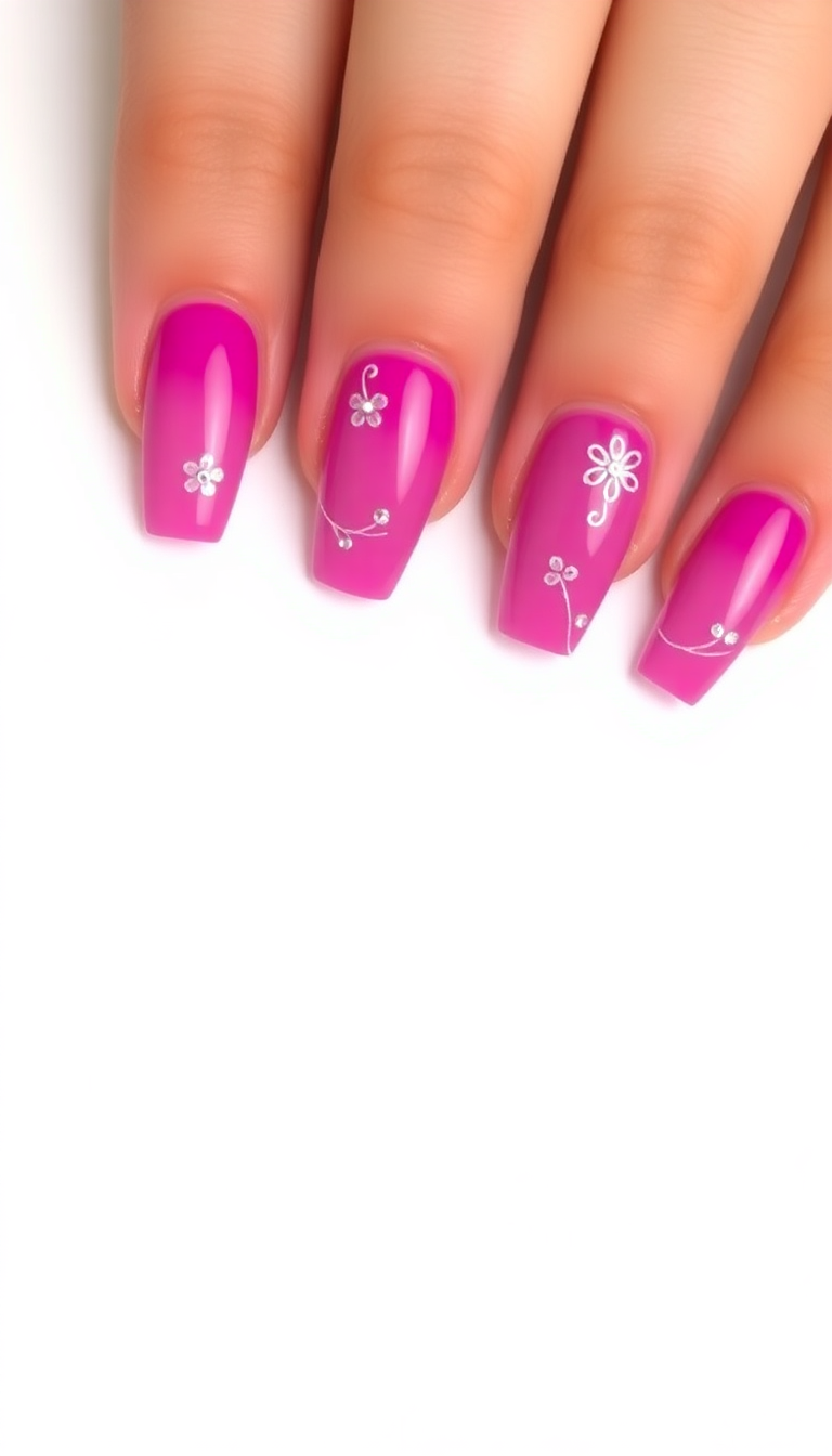 19. Radiant Orchid Inspired Nail Art