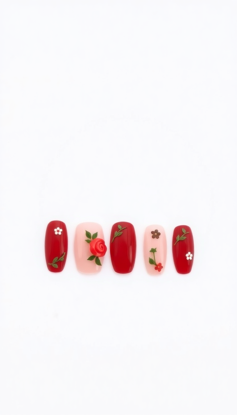 19. Seasonal Red with Green Embellishments