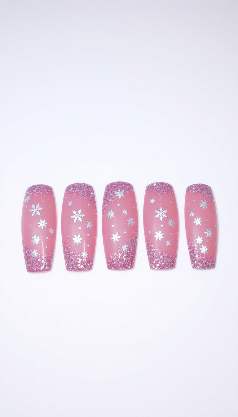 2. Glittery Pink Winter Magic