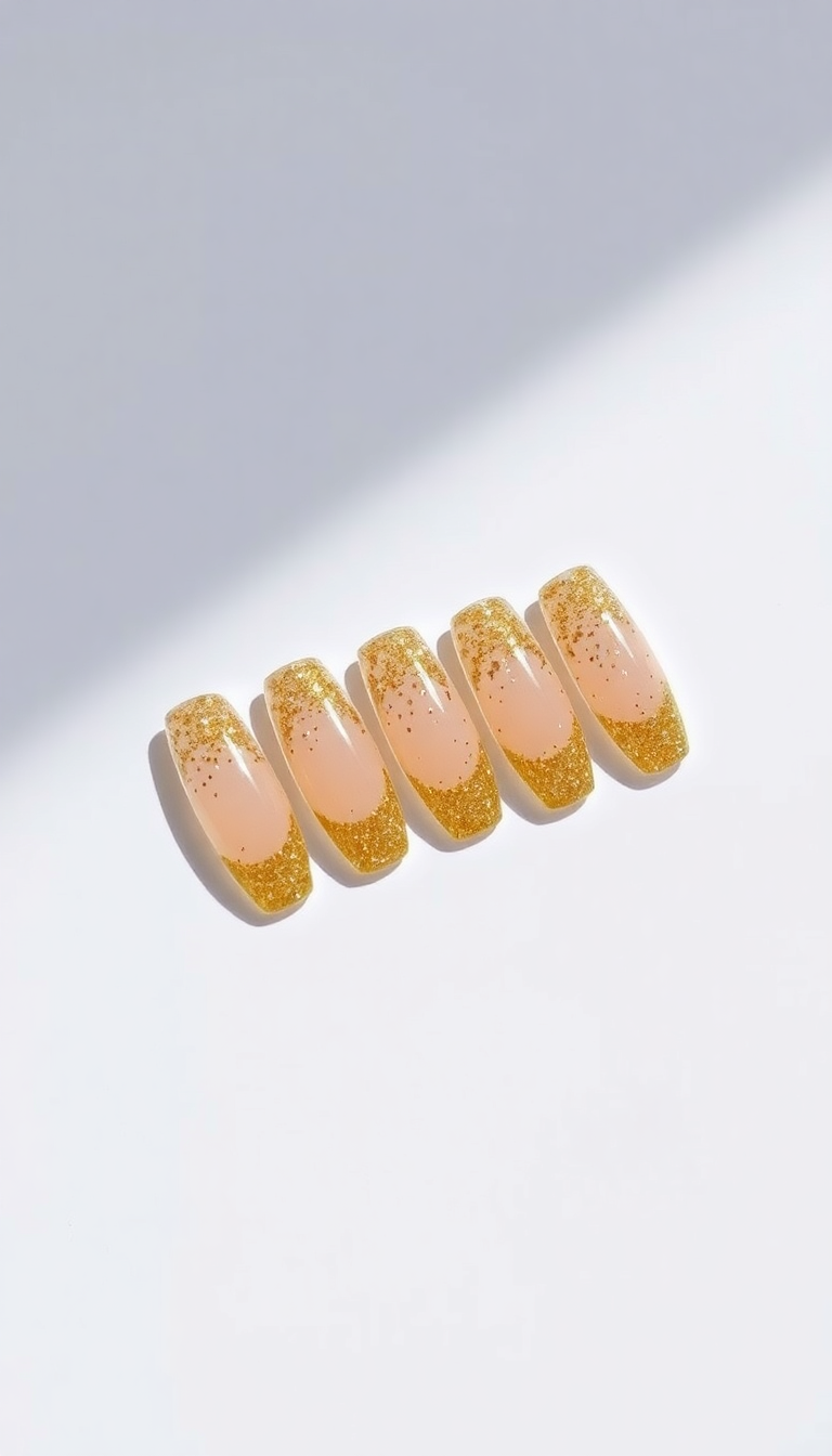 2. Golden Glitter Ombre