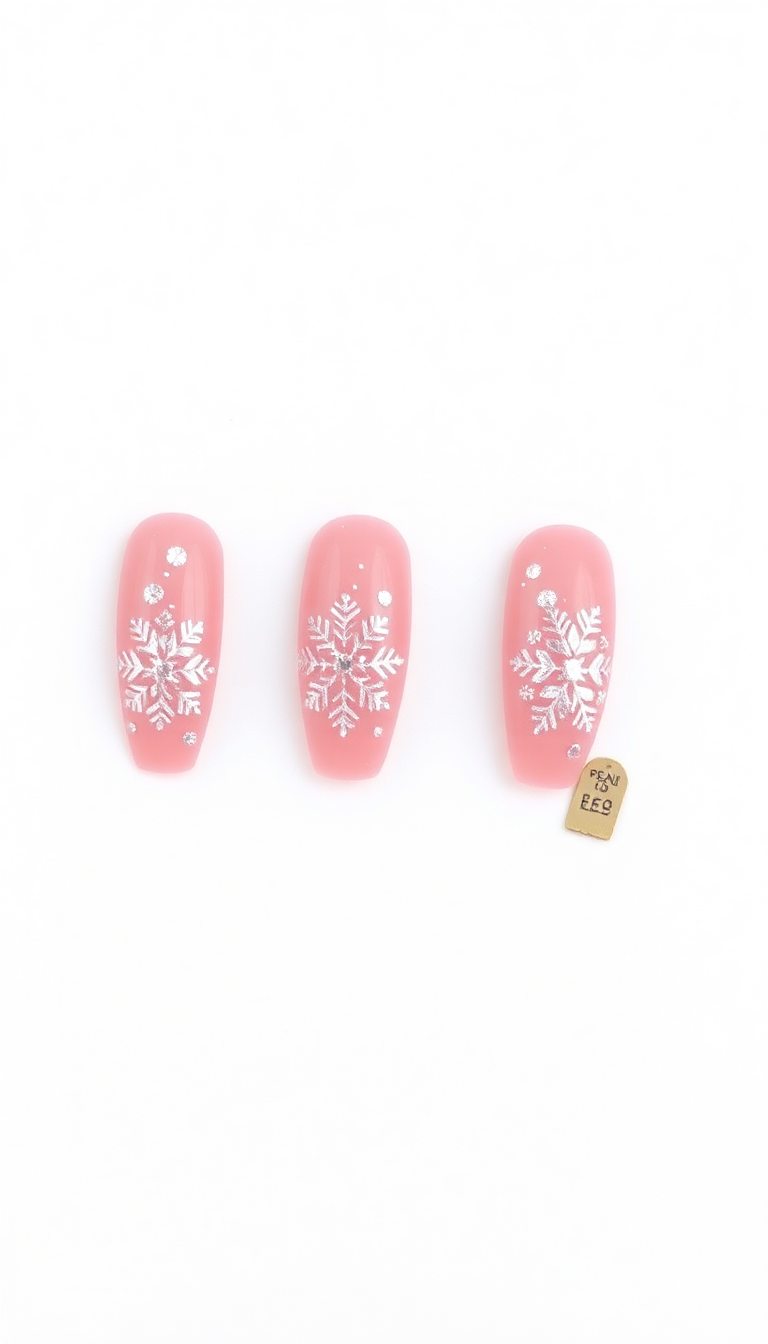 3. Pink Snowflake Accents