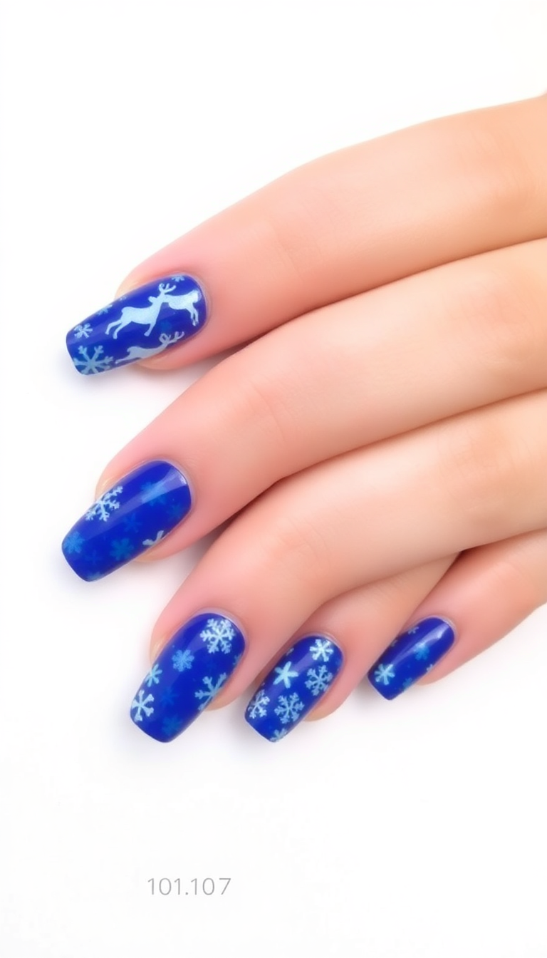 3. Royal Blue Festive Patterns