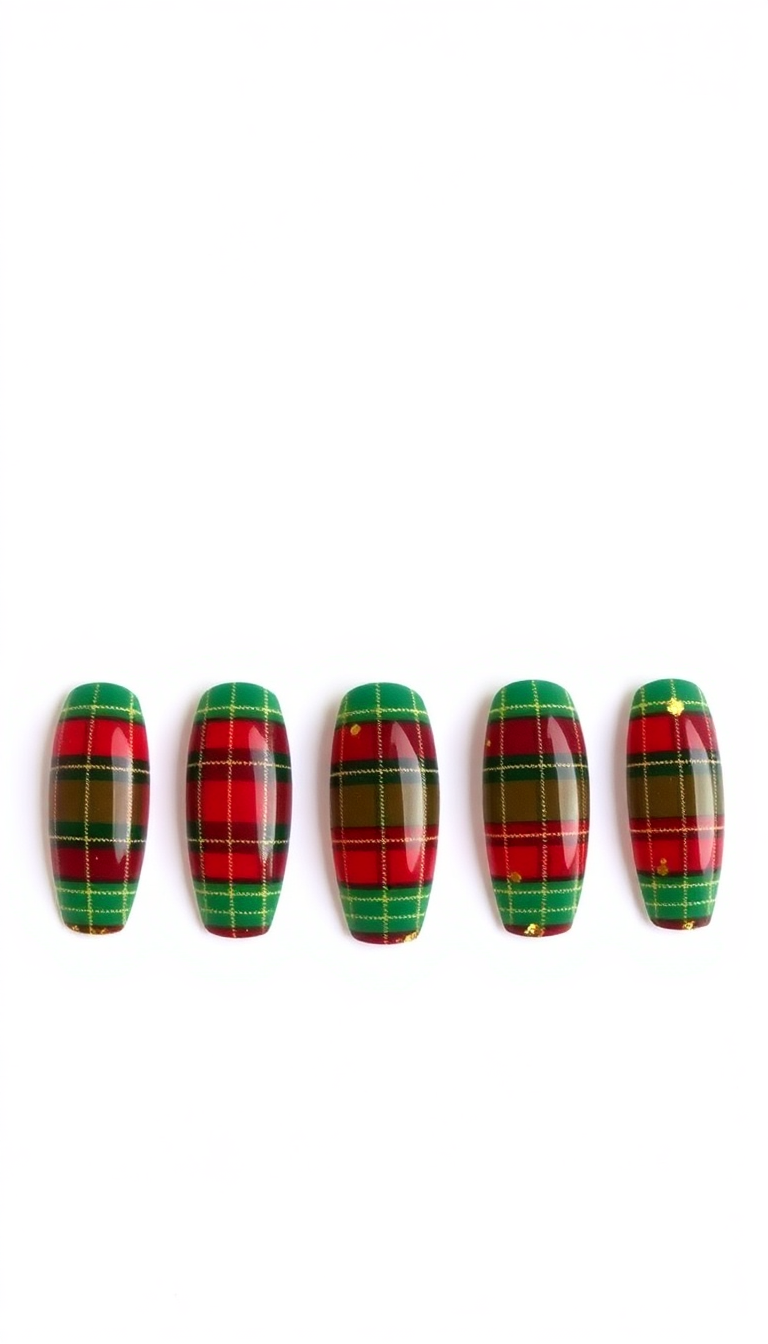 4. Festive Plaid Accents