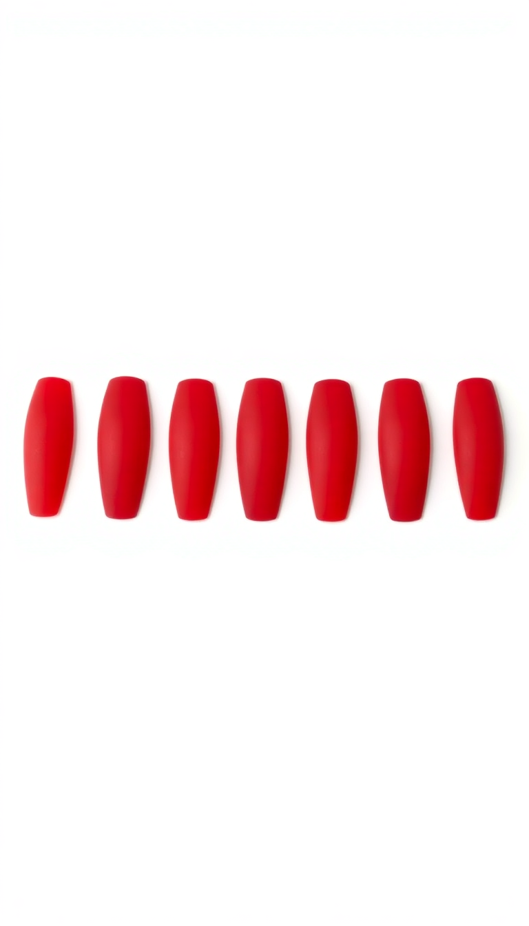 4. Matte Red with Glossy Tips