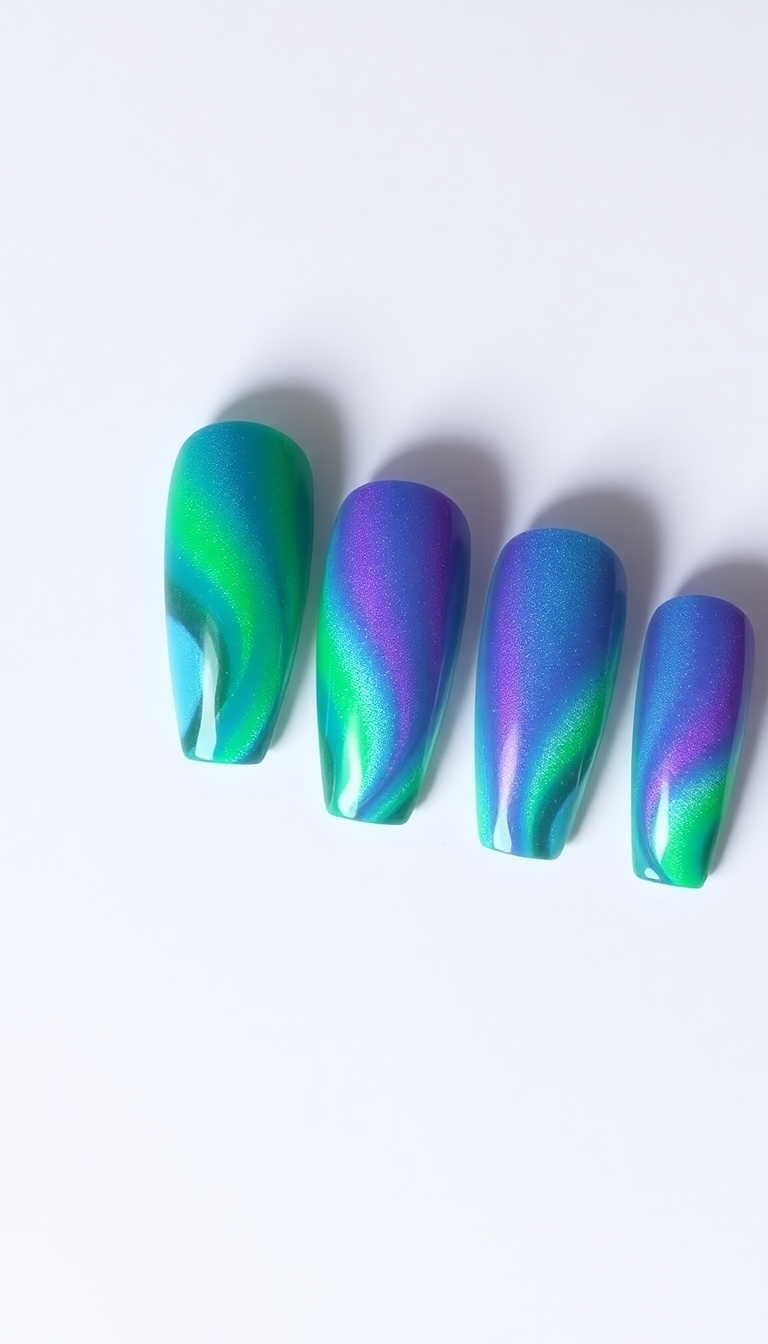 4. Northern Lights Nails