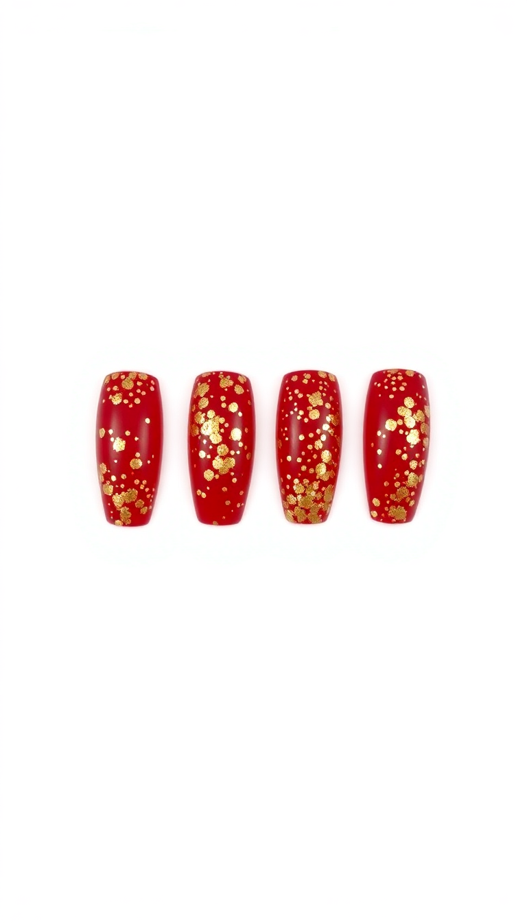 5. Festive Sparkle with Gold Flakes