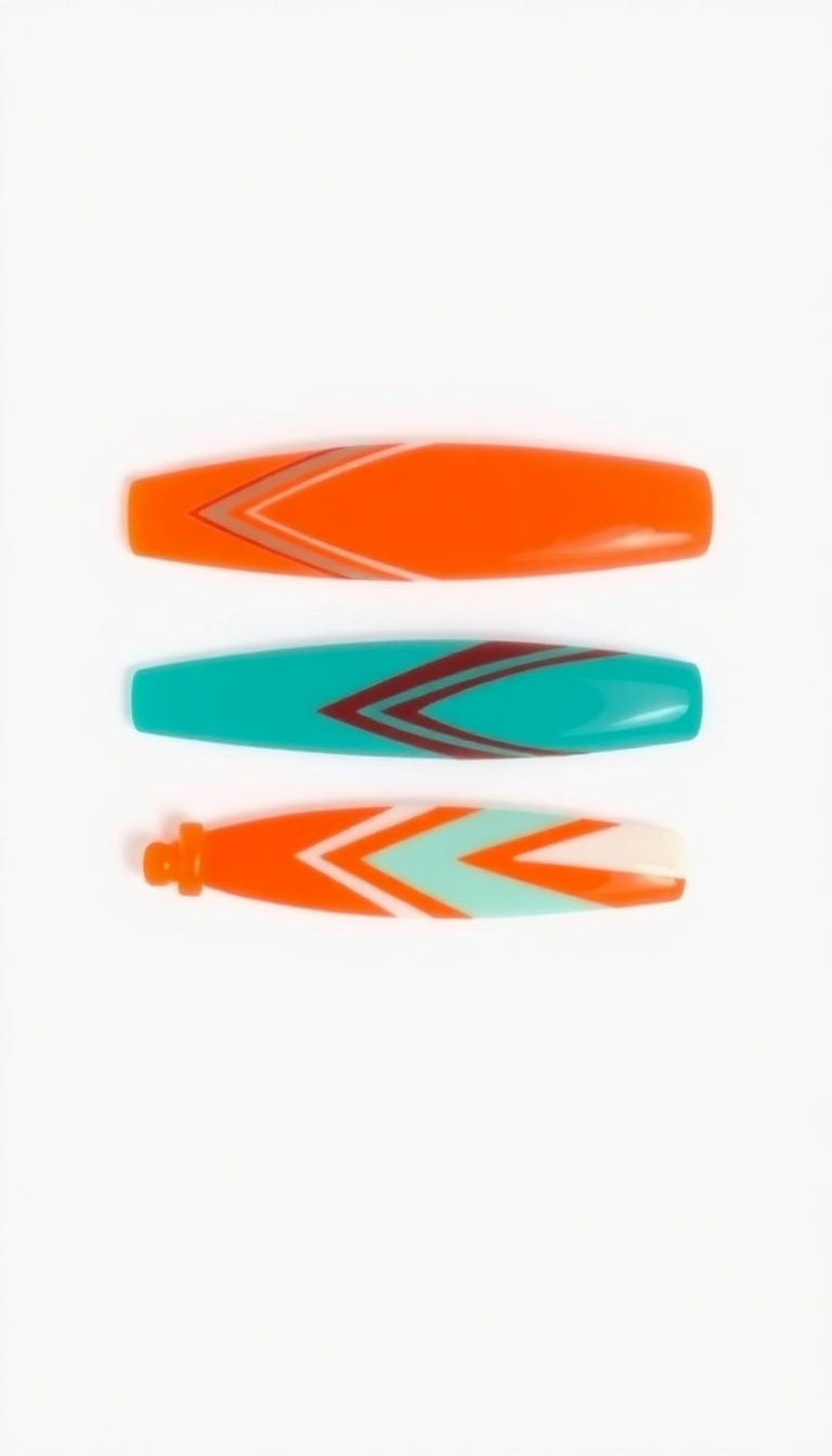 5. Vibrant Orange and Cool Teal Contrast