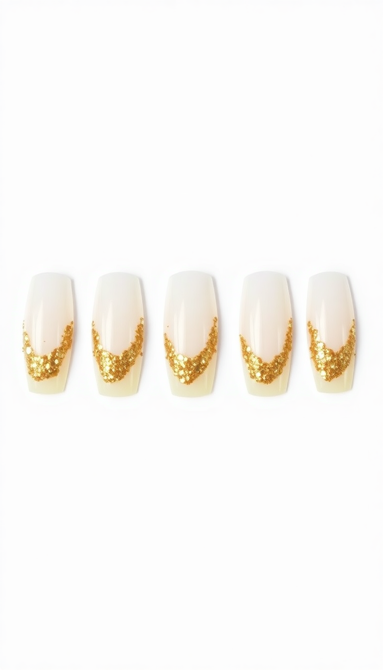 6. Glittering Gold Rose Tips