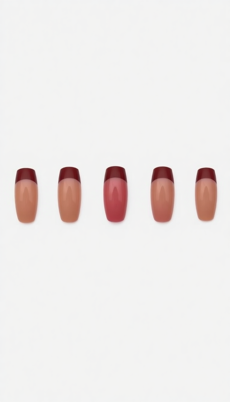 7. Classic Burgundy and Nude