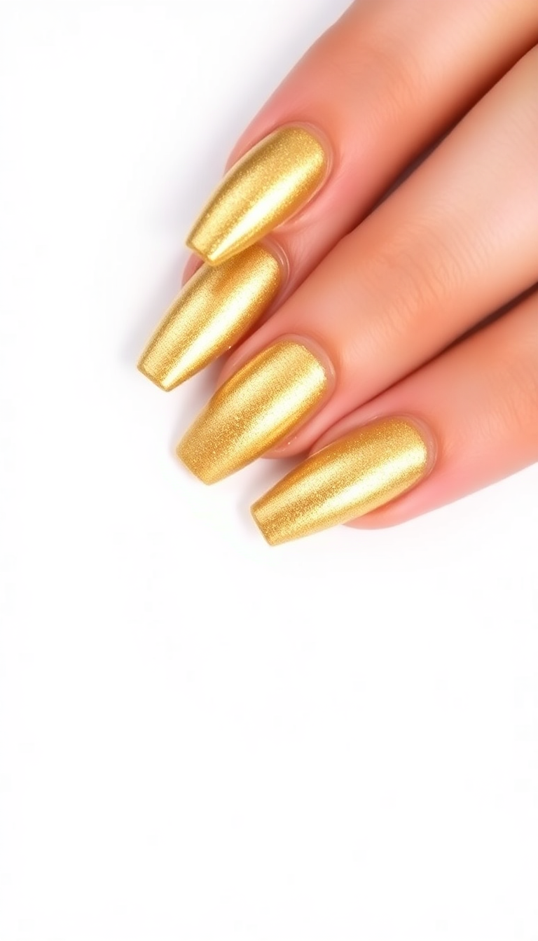 7. Shimmering Metallic Gold