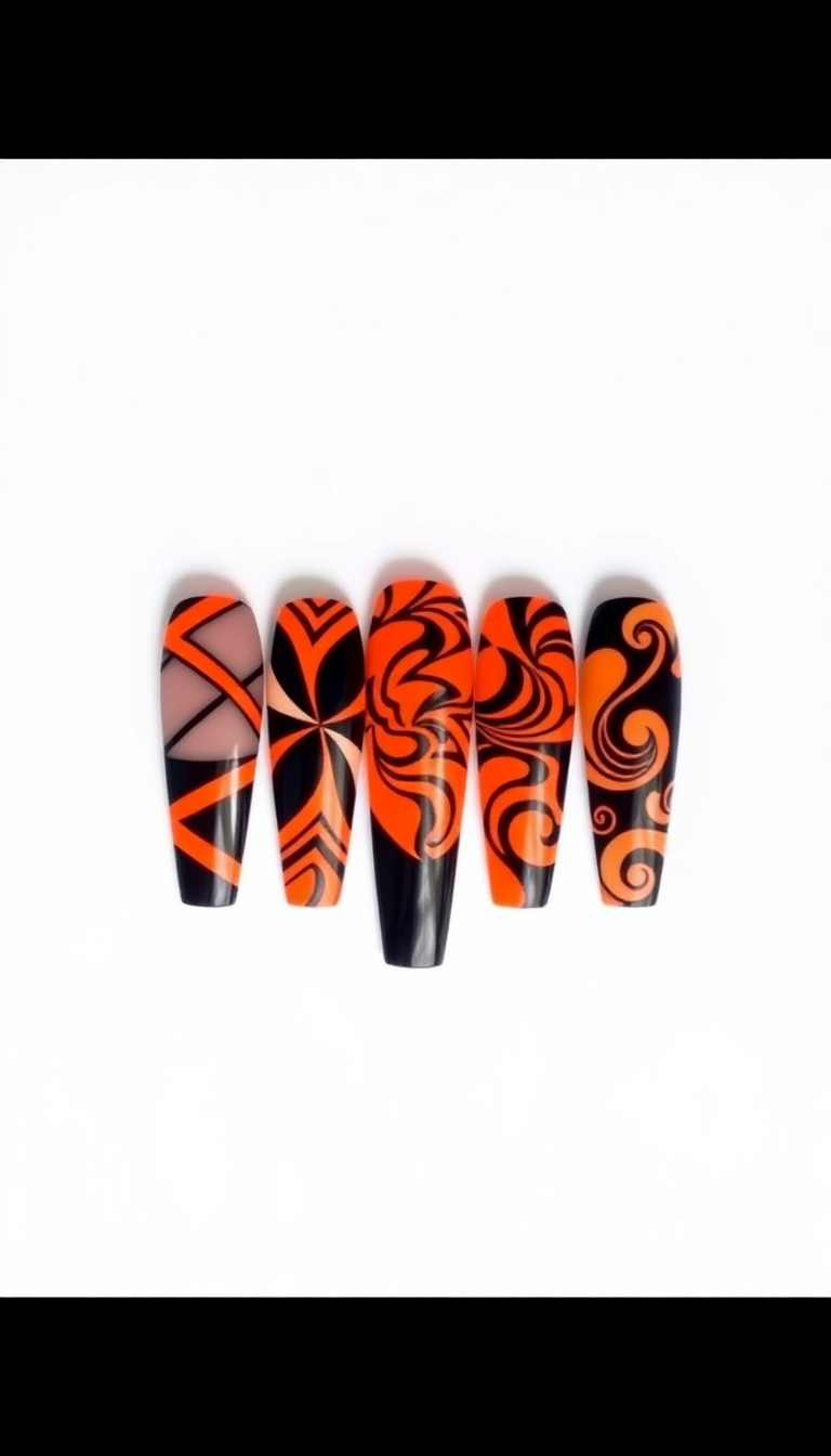 9. Daring Black and Orange Duo