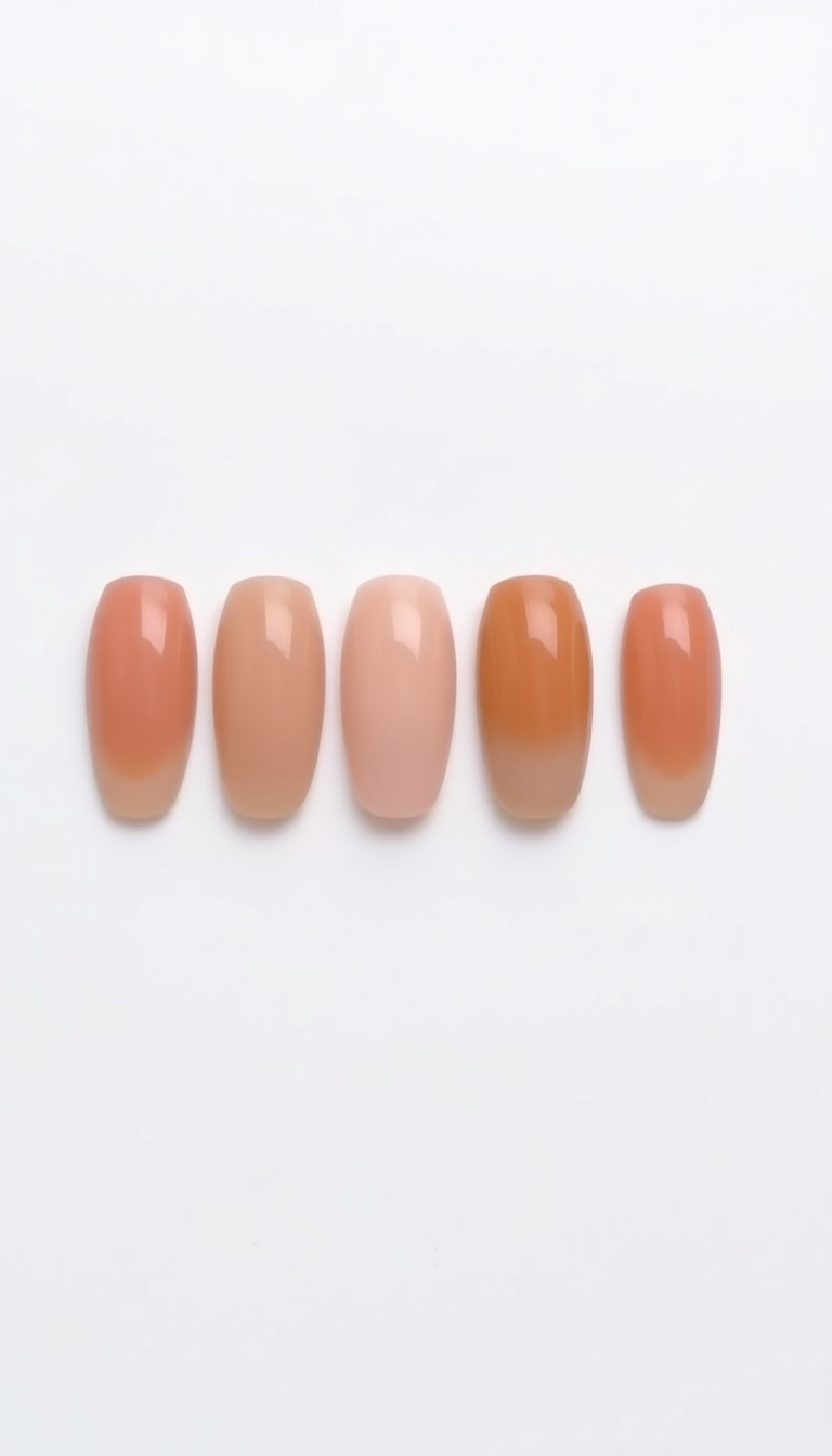 9. Glossy Nude Tones