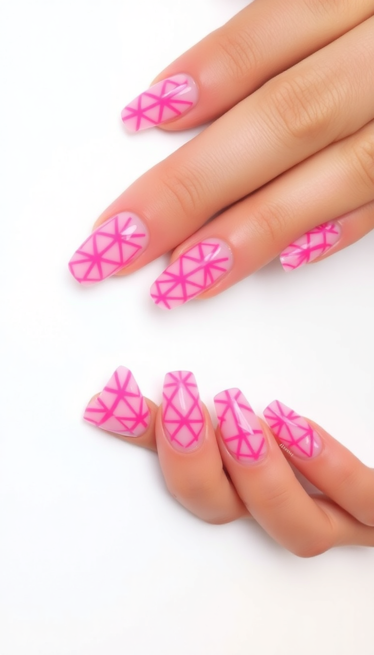 9. Pink Geometric Patterns