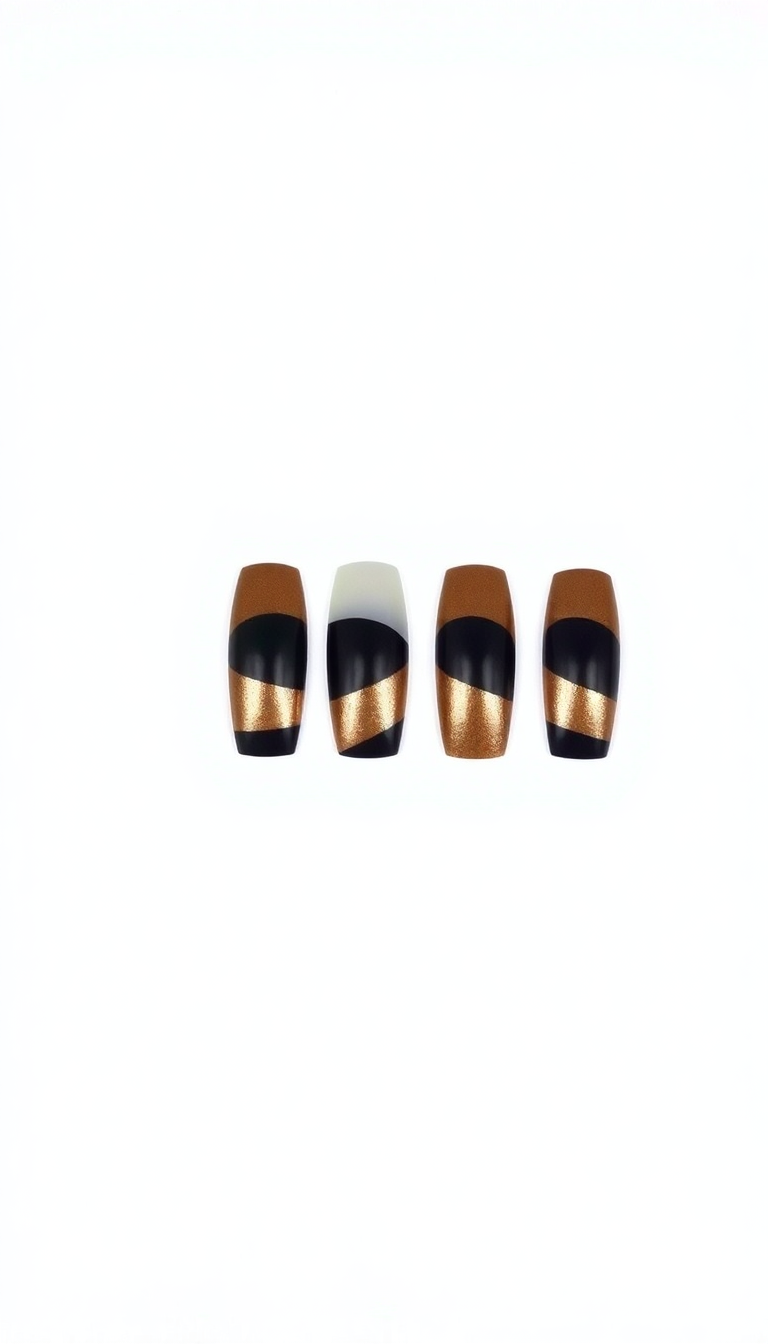 9. Shimmering Bronze and Jet Black