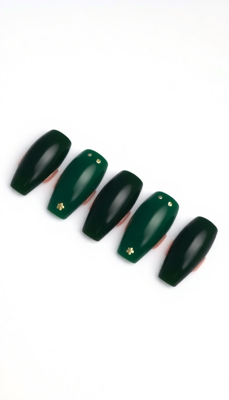 Deep Green Nails