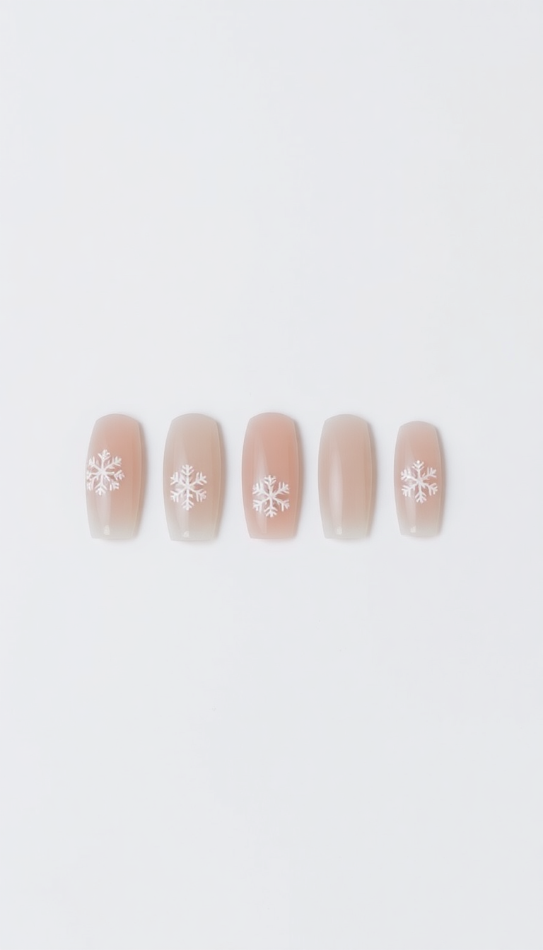 10. Minimalist White Snowflakes