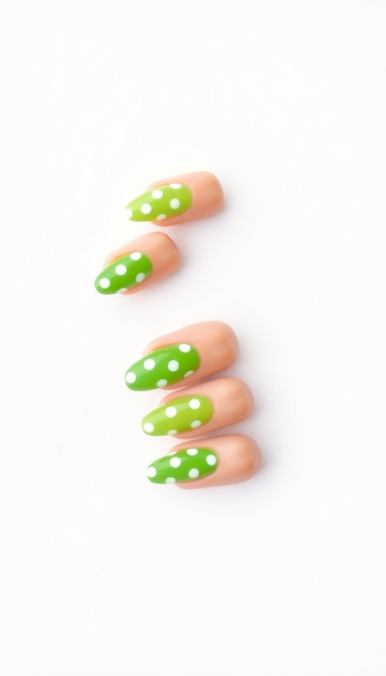 10. Peppy Polka Dots in Green