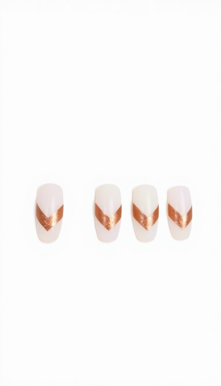 10. Sleek Chevron Design in Rose Gold