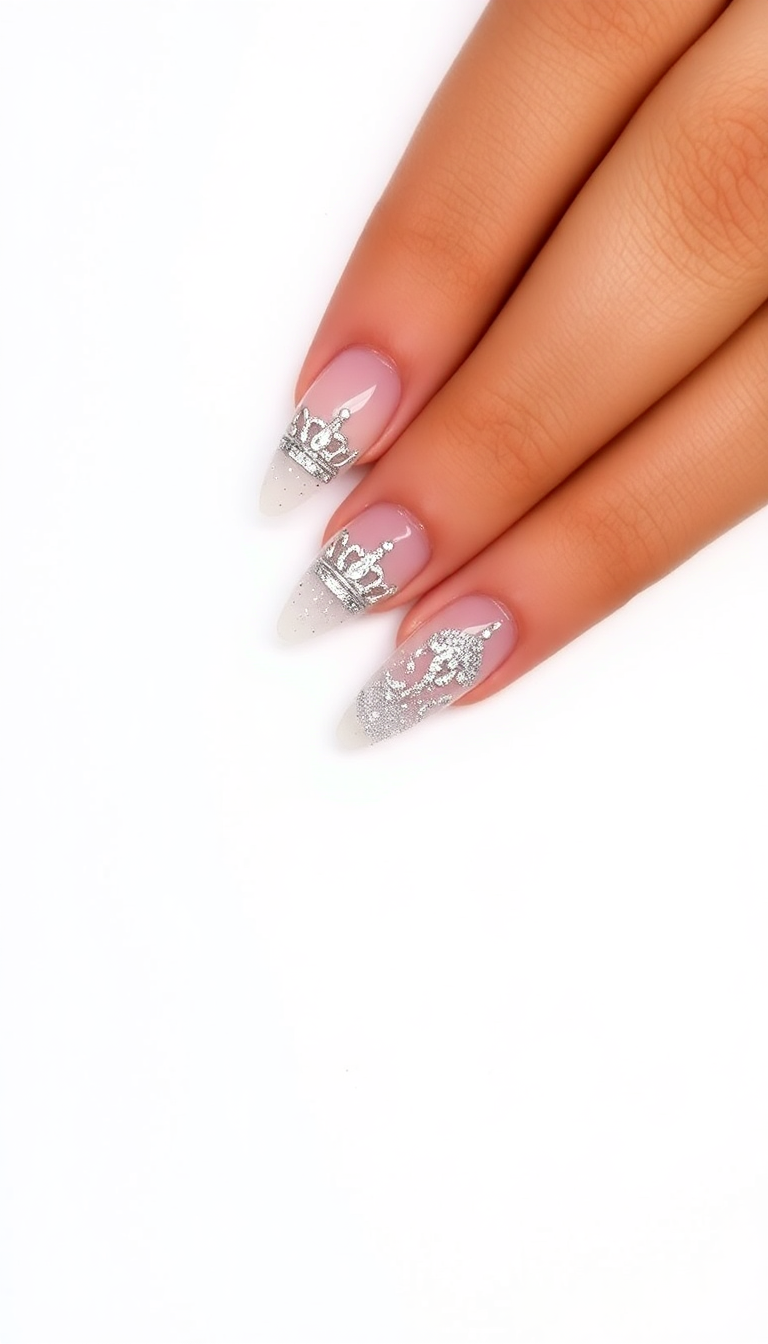 11. Ice Queen - Crown Motifs in Glitter