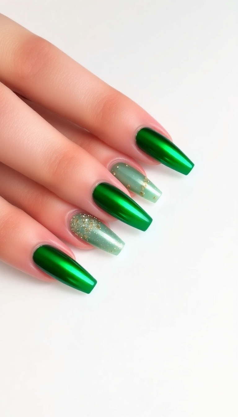 14. Festive Green Chrome Glamour