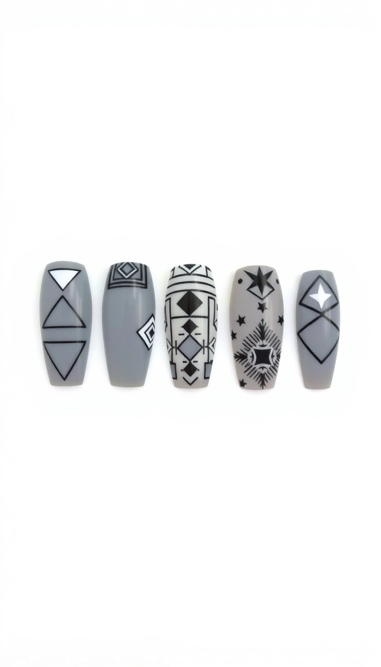 15. Cool Gray with Geometric Designs