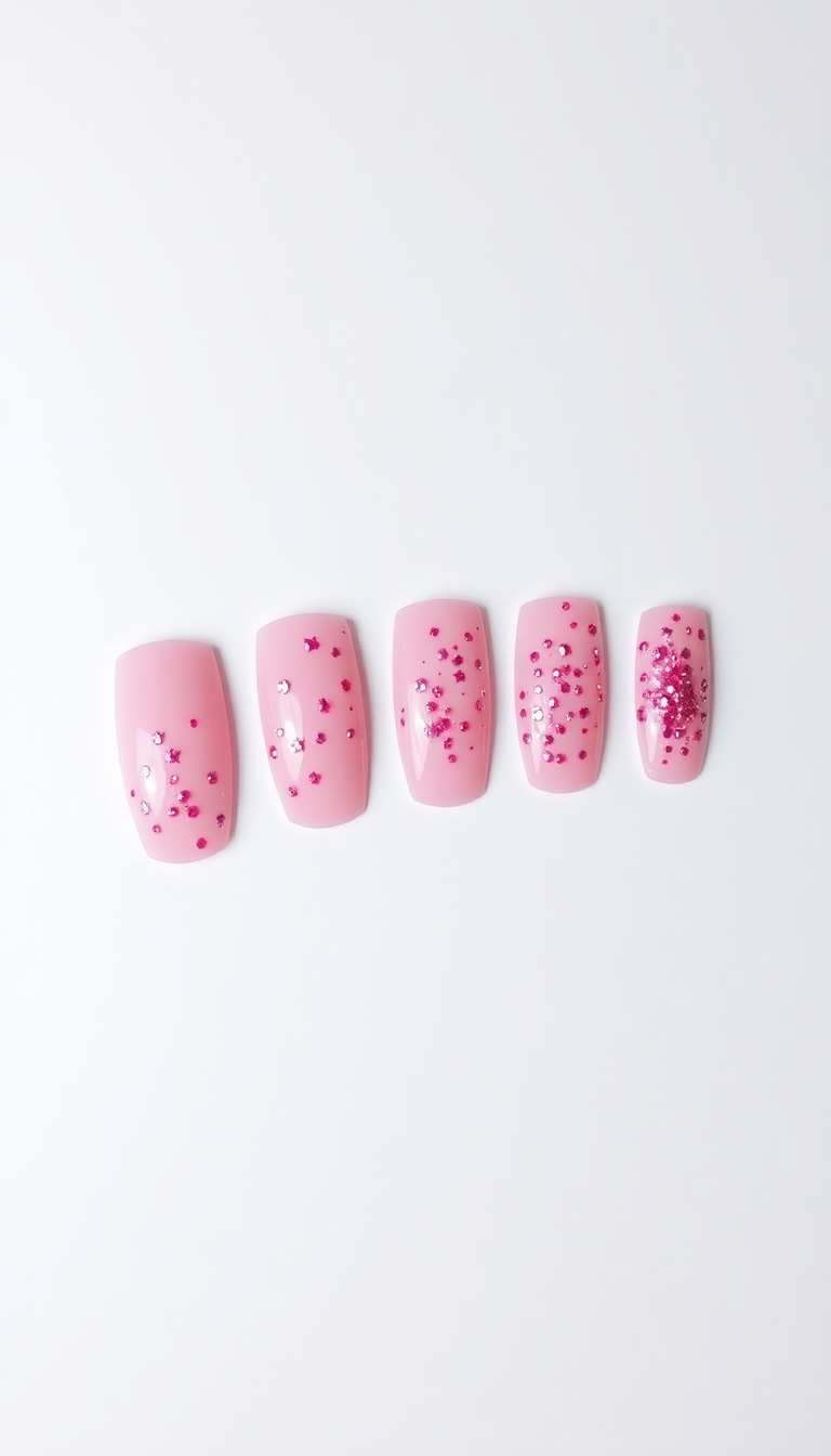 2. Sweet Pink Glitter Glamour