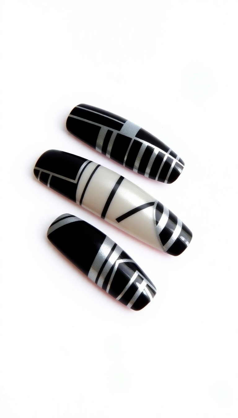 22. Sleek Silver Stripes