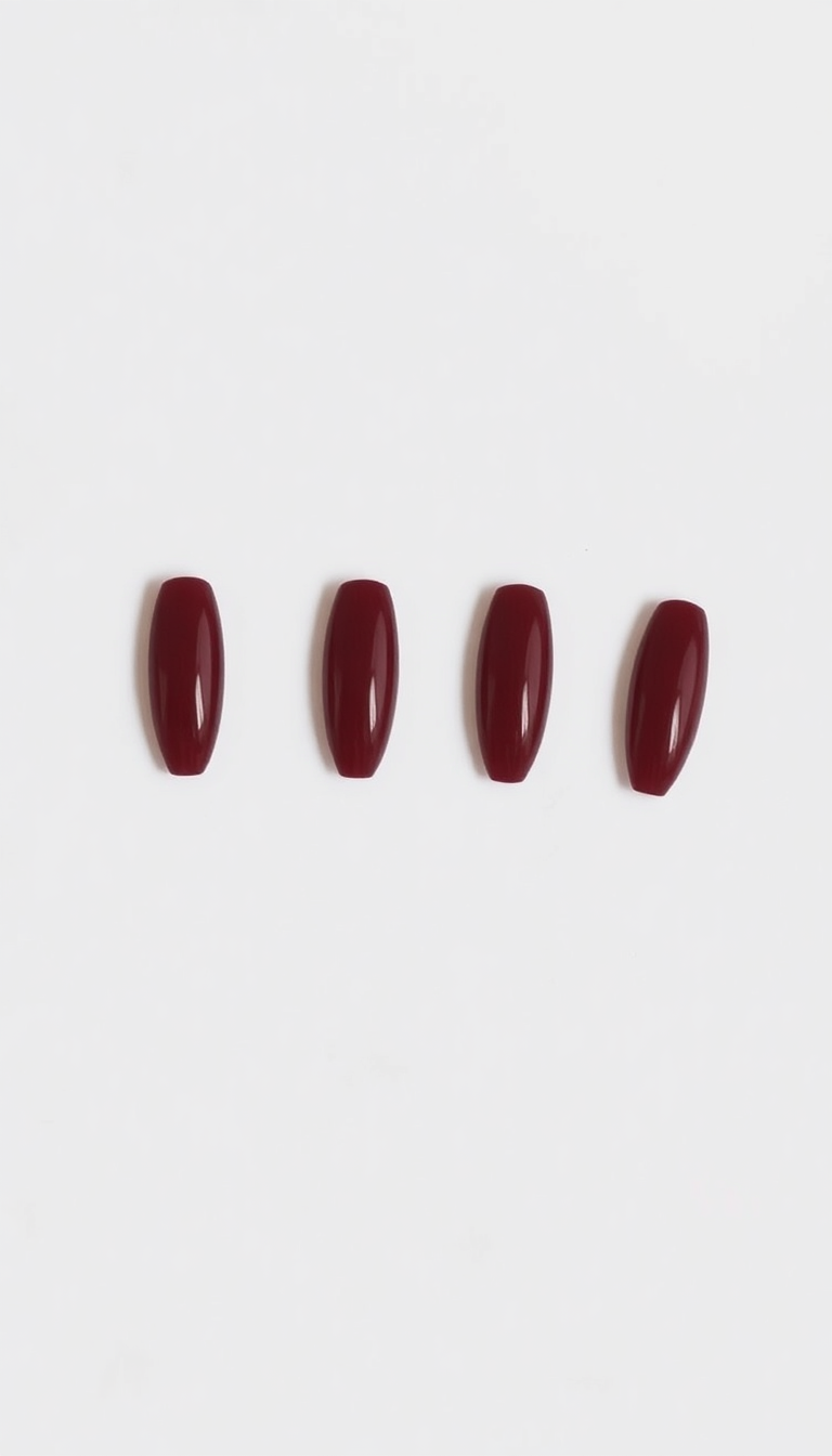 23. Maroon Almond Nails