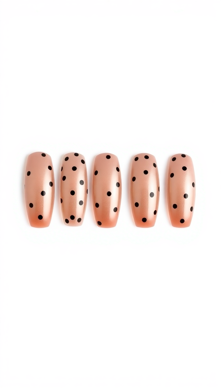 3. Chic Polka Dots with Rose Gold and Black