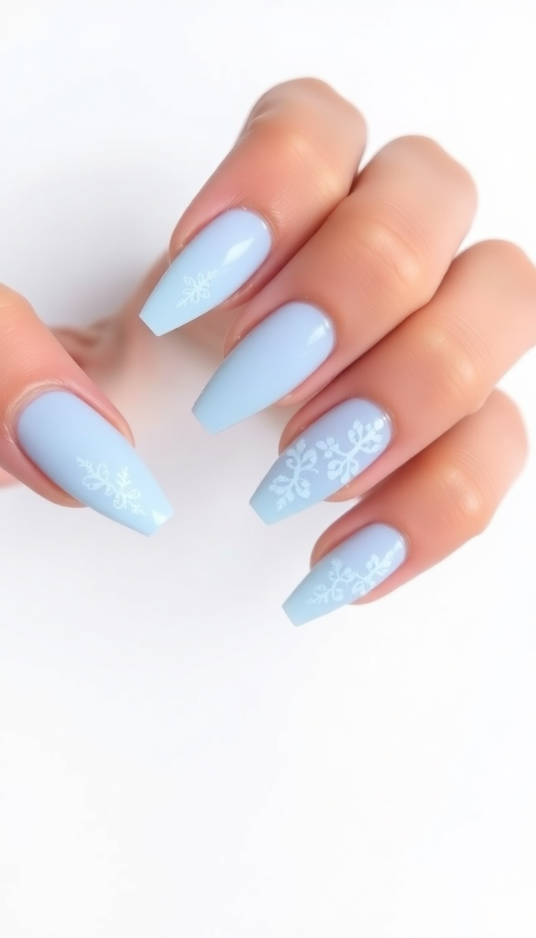 3. Frosty Icy Blue Lace Accents