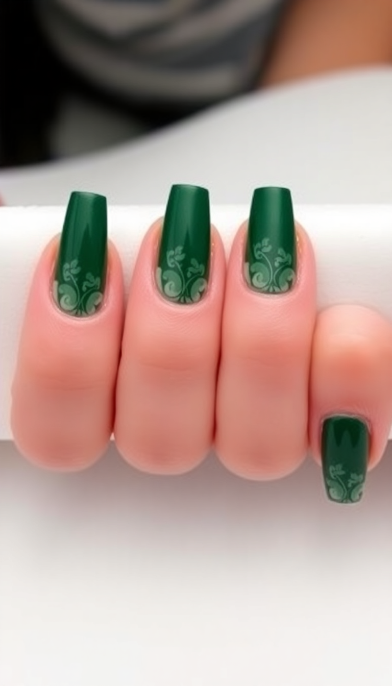 4. Deep Green and Soft Cream