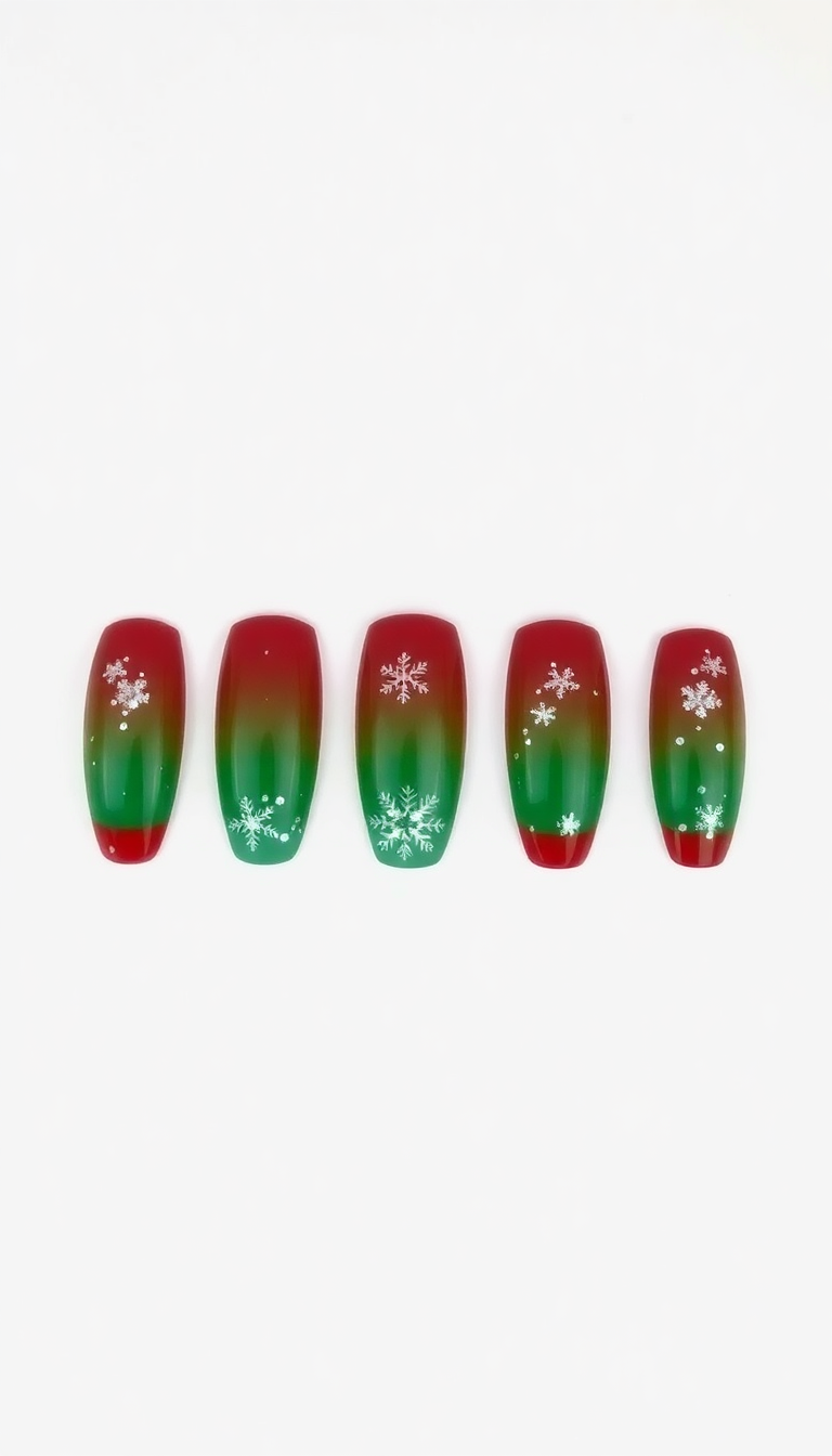 4. Festive Green and Red Ombre